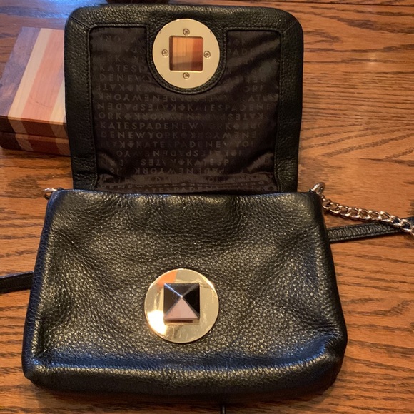Black quilted Kate Spade crossbody. Good used condition. - Picture 5 of 7